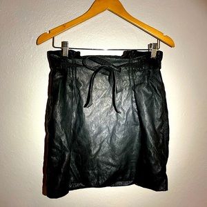 FREE PEOPLE Black Leather Skirt (Vegan Leather Payton) Size 6